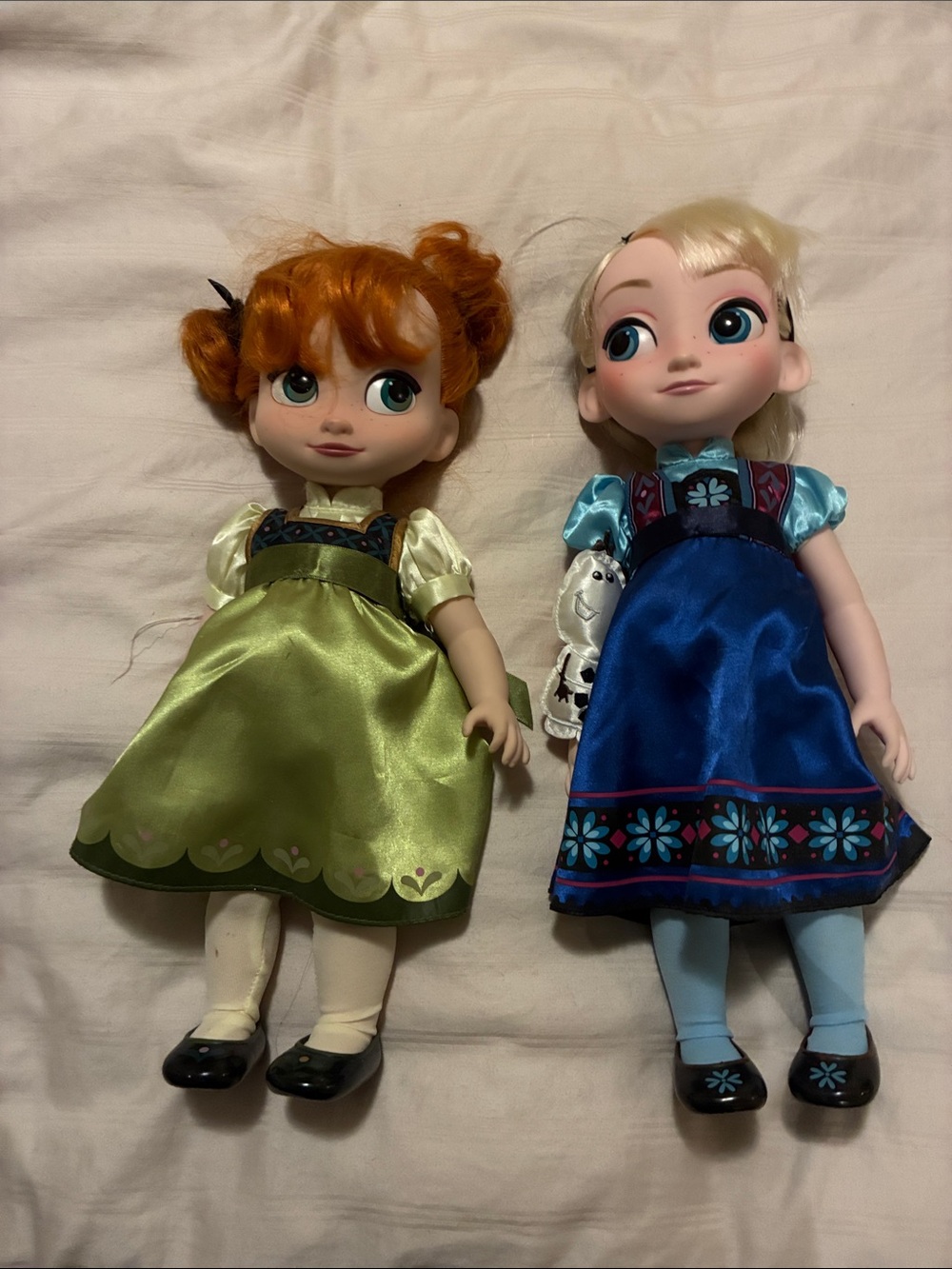 Disney Anna & Elsa Toddler Dolls — Green and Blue Outfits